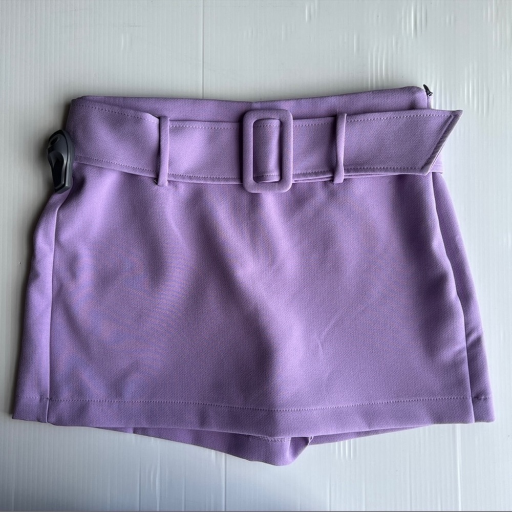 New Zara belted low rise skort  lilac
